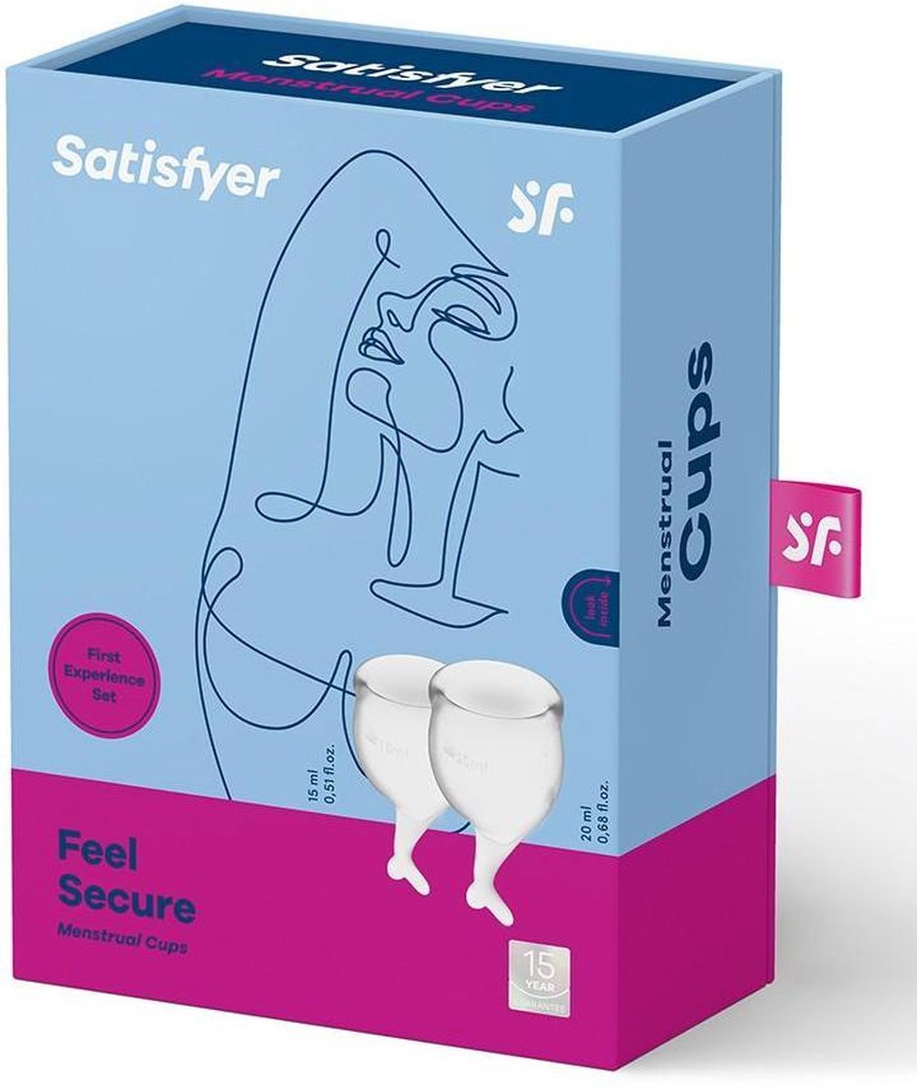 SATISFYER Menstruatie Cup Feel Secure Set - Transparant 2st