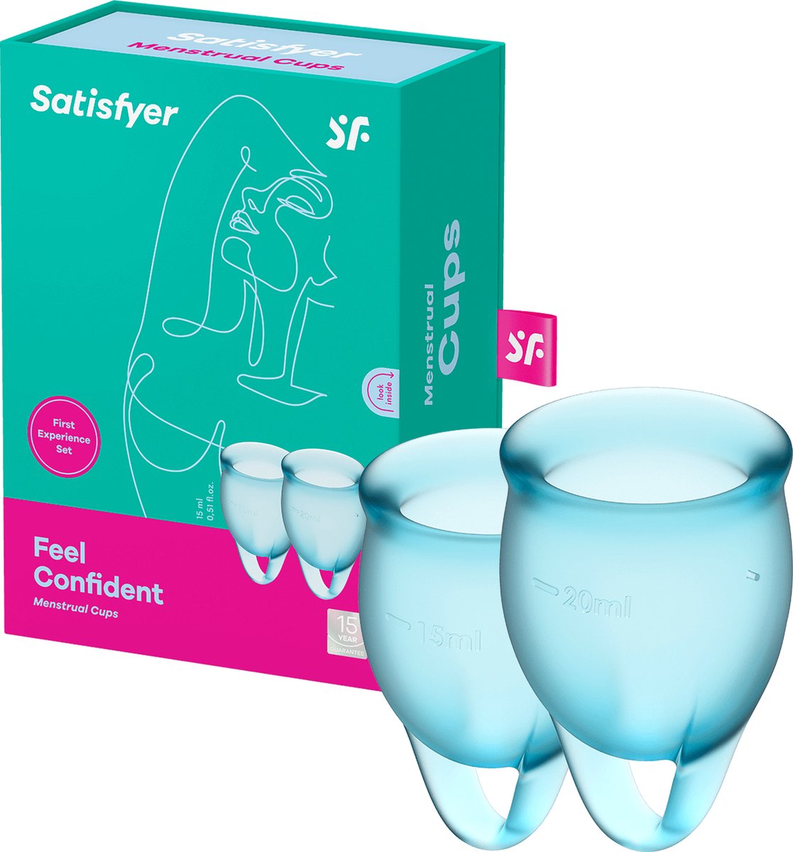 SATISFYER Menstruatie Cup Feel Confident - Transparant 2st
