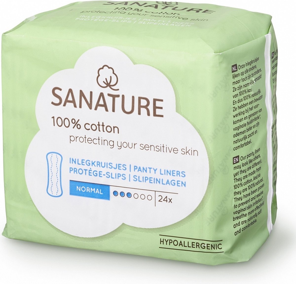Sanature 100 Katoenen Inlegkruisjes Normaal 24stuks