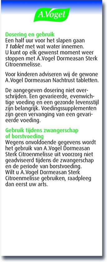 A.Vogel Dormeasan Nachtrust Extra Sterk Tabletten