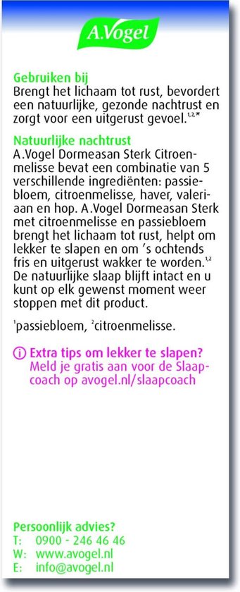 A.Vogel Dormeasan Nachtrust Extra Sterk Tabletten