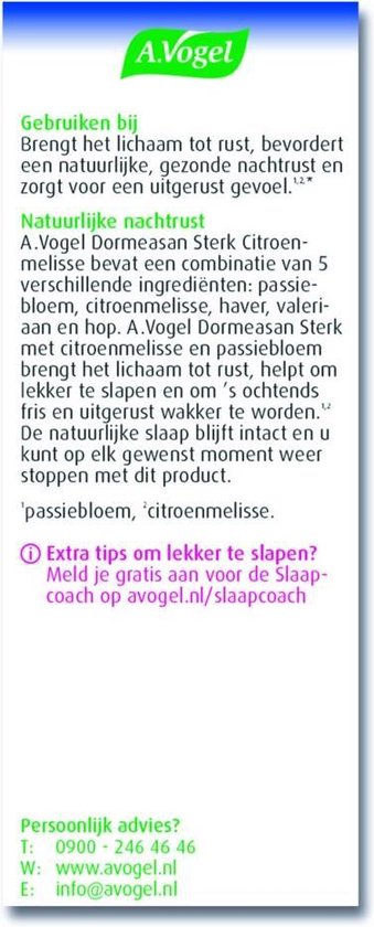 A.Vogel Dormeasan Nachtrust Extra Sterk Tabletten