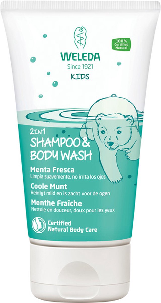 Weleda Kids 2in1 Shampoo And Body Wash Coole Munt 150ml