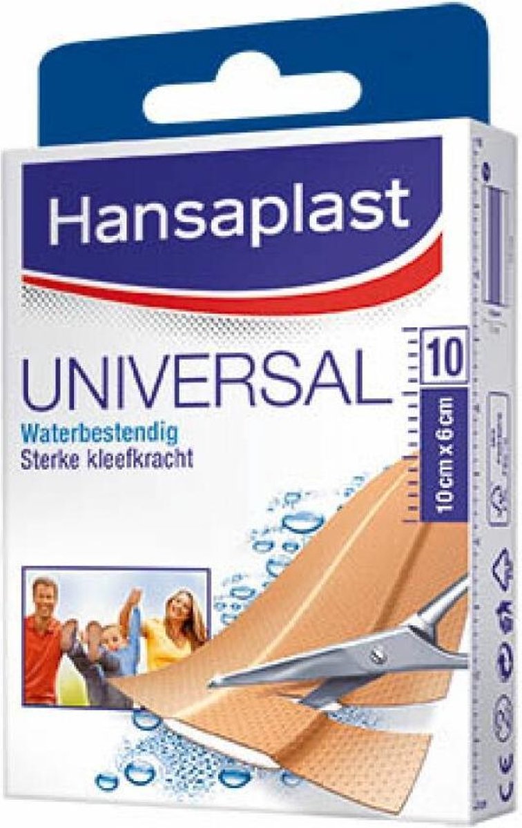 Hansaplast Pleisters Universal Waterbestendig 10cm x 6cm
