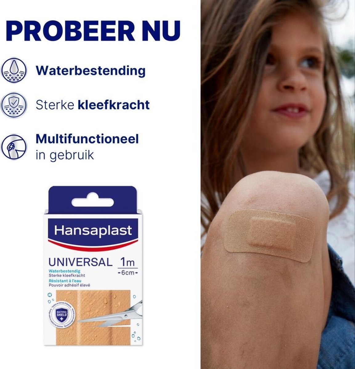 Hansaplast Pleisters Universal Waterbestendig 10cm x 6cm