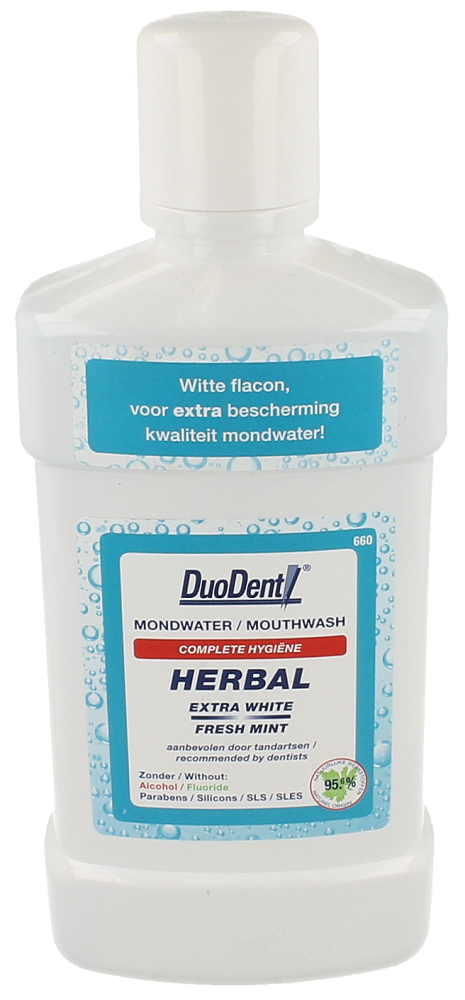 Duodent Mondwater Herbal Extra White 500ml