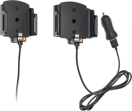 Brodit Universele Autohouder voor Smartphones 62 - 77mm met Oplader