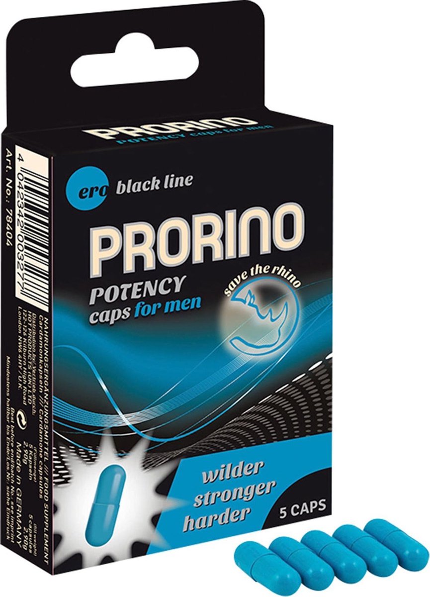 Hot Ero Prorino Potency Caps Men - Blauw