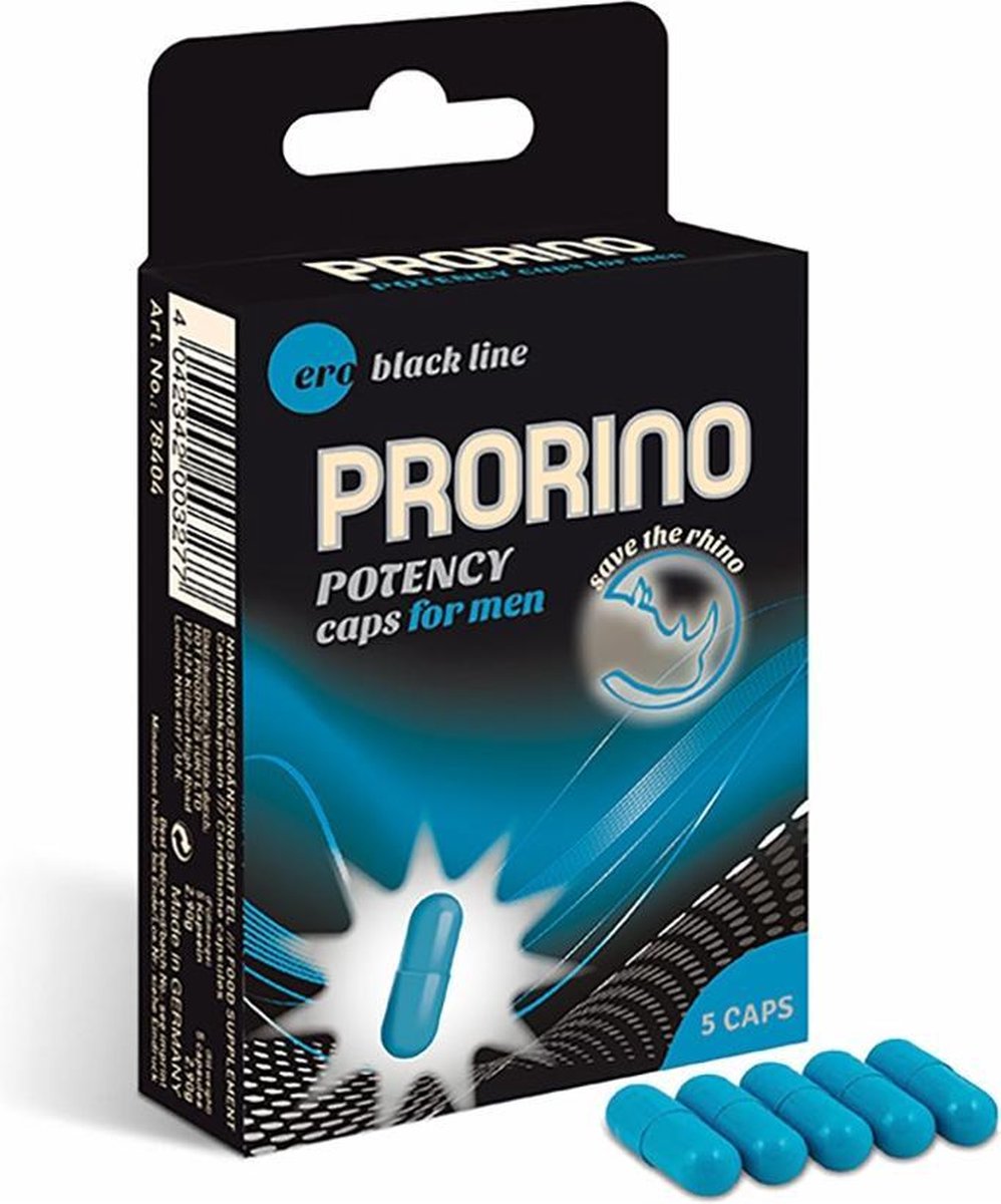 Hot Ero Prorino Potency Caps Men - Blauw