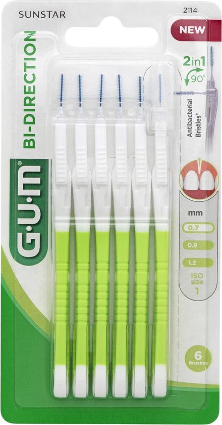 Gum Ragers Bi-direction 07mm 2114 6stuks - Verde