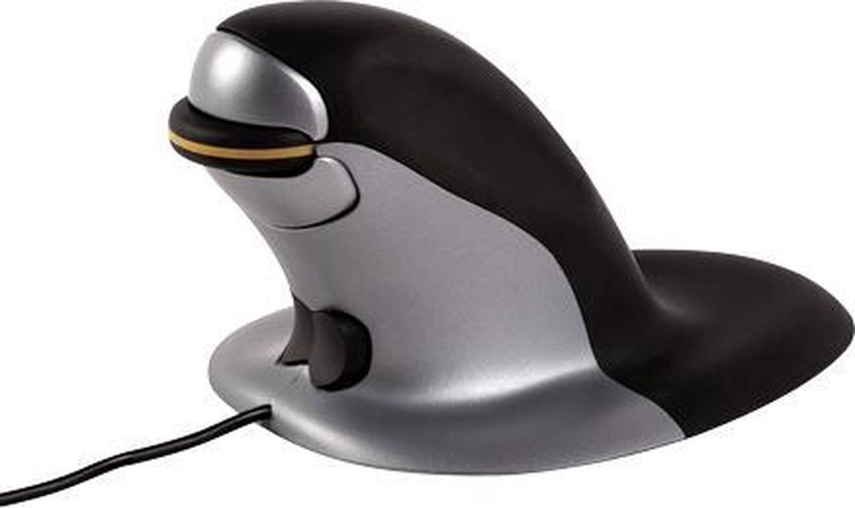Fellowes ergonomische muis Penguin, kabel, small, zwart met grijs - Silver