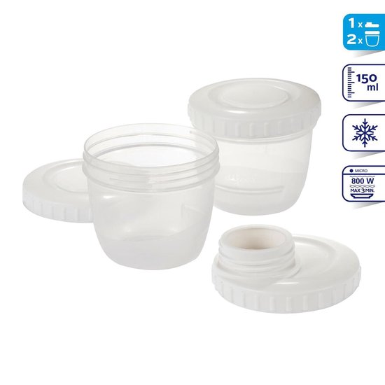 Difrax Kolfaansluiting bewaarbakjes 2 st Per stuk