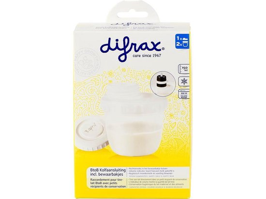 Difrax Kolfaansluiting bewaarbakjes 2 st Per stuk