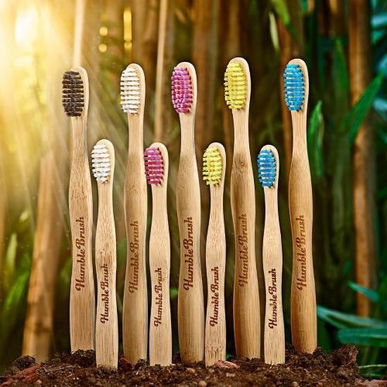 Humble Brush Tandenborstel Adult Brush 1 Stuks - Geel