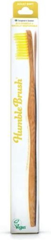 Humble Brush Tandenborstel Adult Brush 1 Stuks - Geel