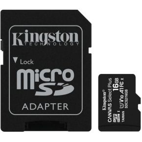 Kingston microSDXC Canvas Select Plus 256GB 100 MB/s + SD adapter - Zwart