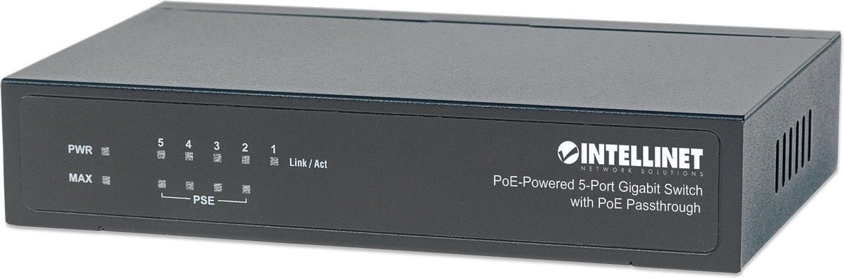 Intellinet netwerk-switches PoE-Powered 5x Gigabit