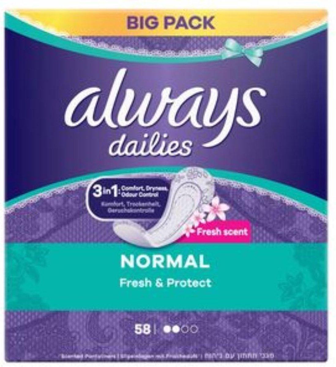 Always Inlegkruisjes Fresh Normaal Voordeelpack 58stuks