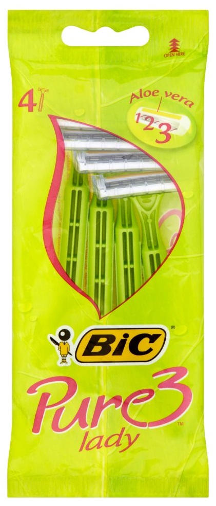Bic 4stuks Scheermesjes Pure 3 Lady