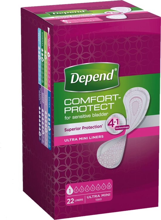 Depend Liners Ultra Mini 22stuks