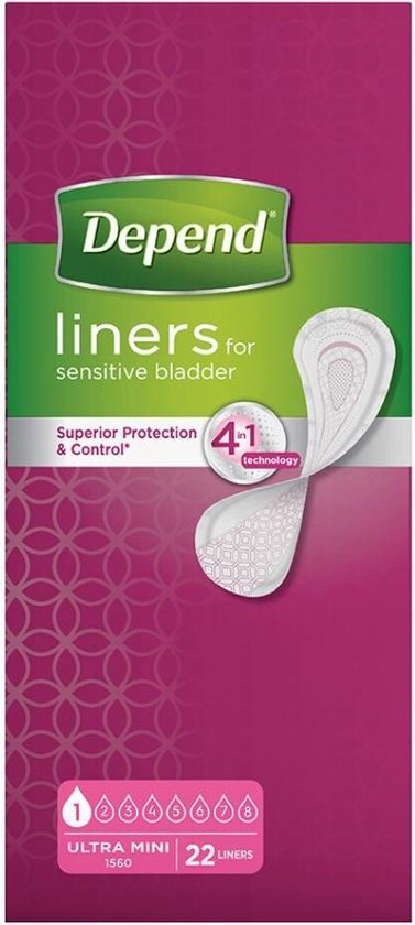 Depend Liners Ultra Mini 22stuks