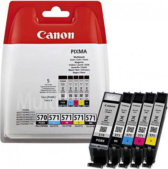 Canon PGI-570/CLI-571 Cartridges Combo Pack - Zwart