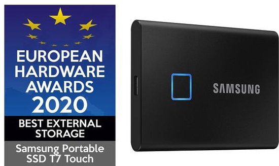 Samsung T7 Touch Portable SSD 1TB Zilver - Silver