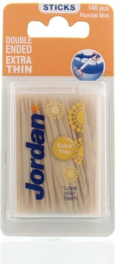 Jordan Tandenstokers Extra Dun 2-zijdig 140 Stok