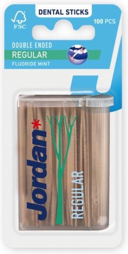 Jordan Tandenstokers Regular 2-zijdig 100stuks