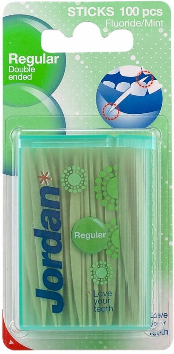 Jordan Tandenstokers Regular 2-zijdig 100stuks