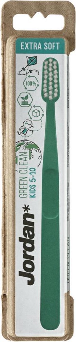 Jordan Tandenborstel Green Clean Kids Extra Soft Stuk - Blauw