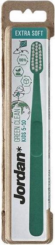 Jordan Tandenborstel Green Clean Kids Extra Soft Stuk - Blauw
