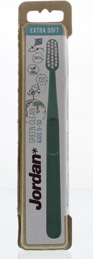 Jordan Tandenborstel Green Clean Kids Extra Soft Stuk - Blauw