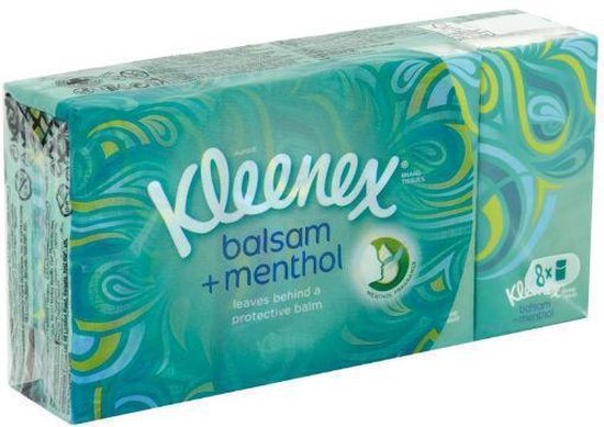 Kleenex Balsam Menthol Zakdoekjes 8x12st