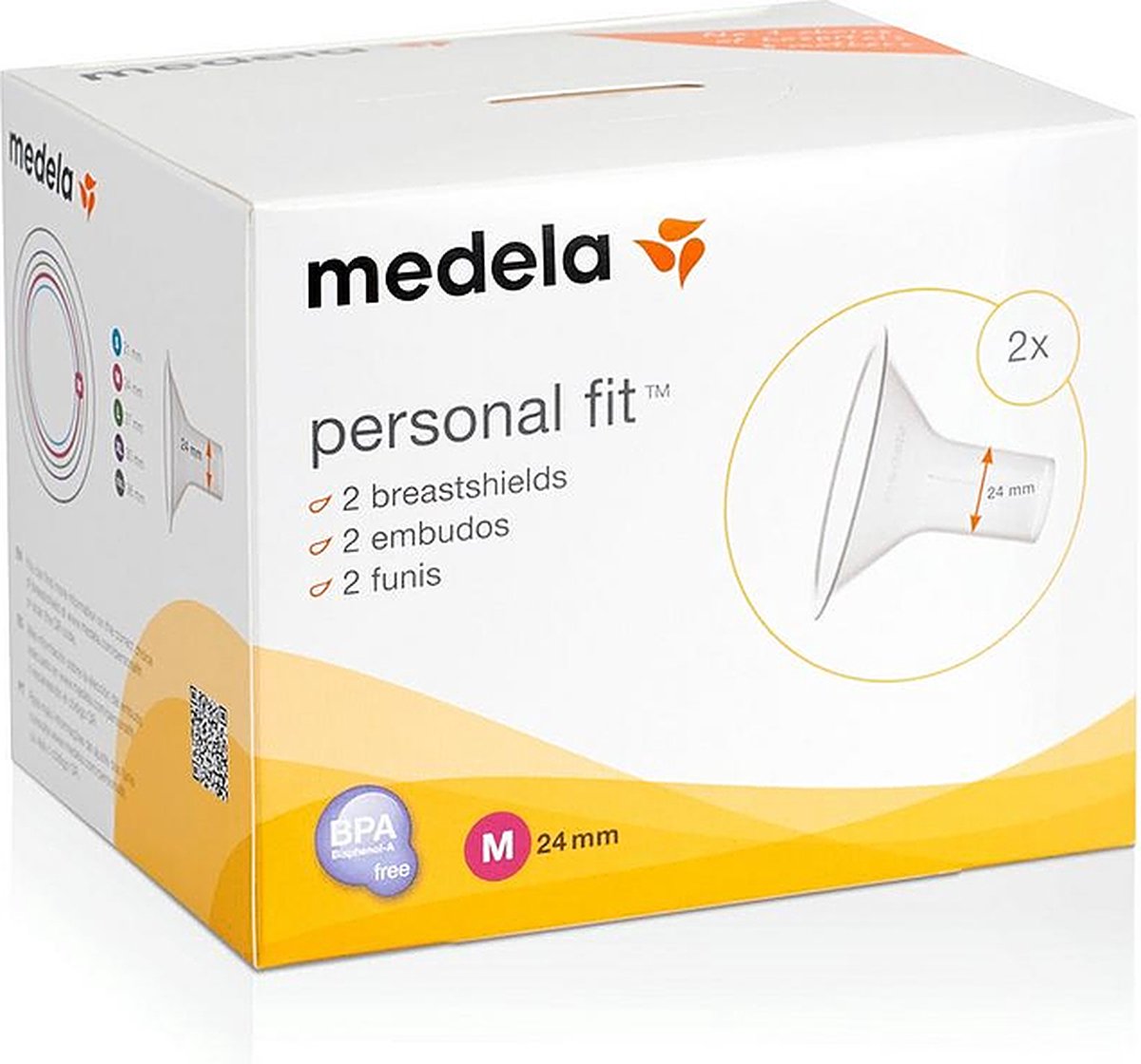 Medela Personal Fit Flex Borstschilden M 24mm 2stuks