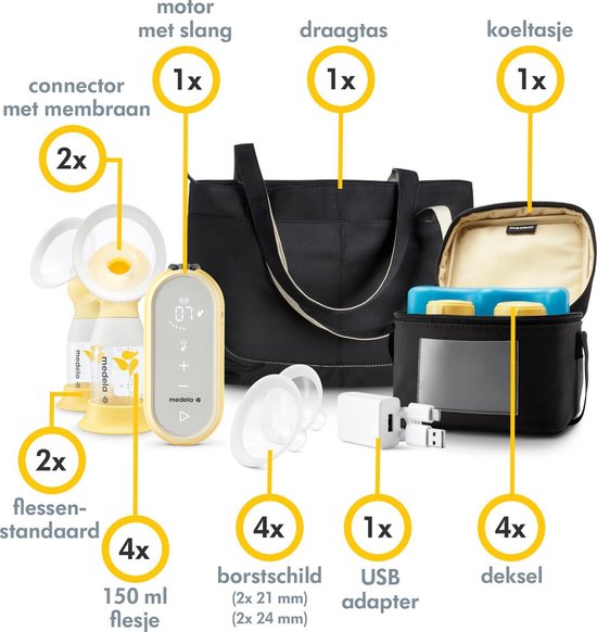 Medela Freestyle Flex Dubbele Elektrische Borstkolf Per stuk - Zwart