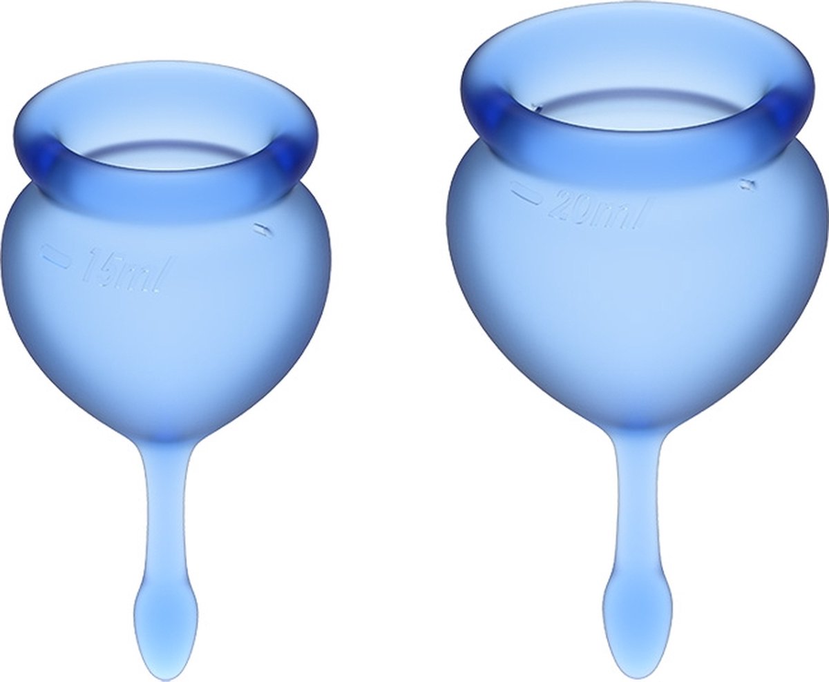SATISFYER Menstruatie Cup Feel Good Set - 2st - Blauw