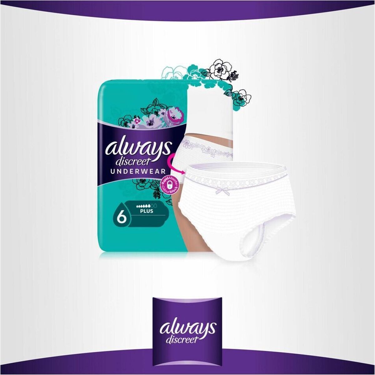 Always Discreet Plus Maandverband Pant Maat M 9stuks