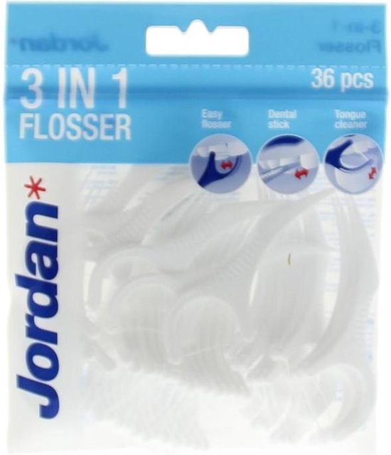Jordan Flosser 3 In 1 Flosdraad 36 Stuks
