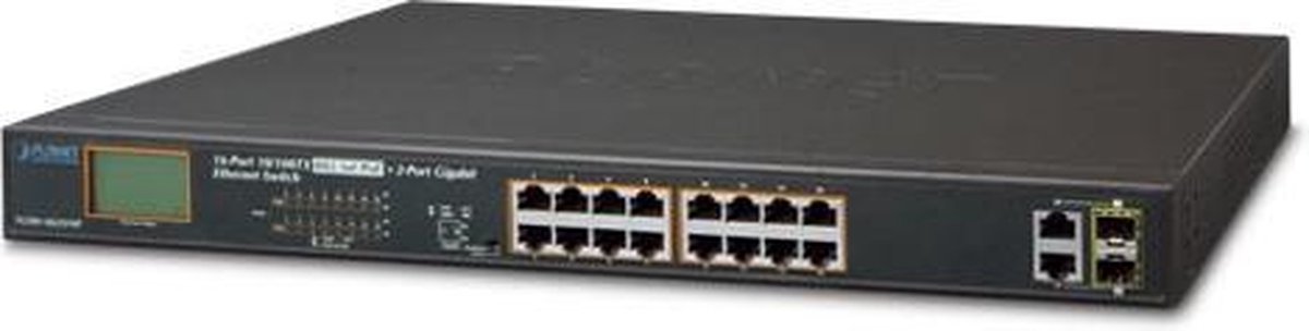 CUC Planet FGSW-1822VHP netwerk-switch Unmanaged L2 Fast Ethernet (10/100) 1U Power over Ethernet (PoE) - Zwart