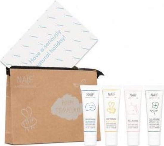 Naif Naïf Travel Kit (4X Travel Size 15ML, Monddoekje) Lichtbruin