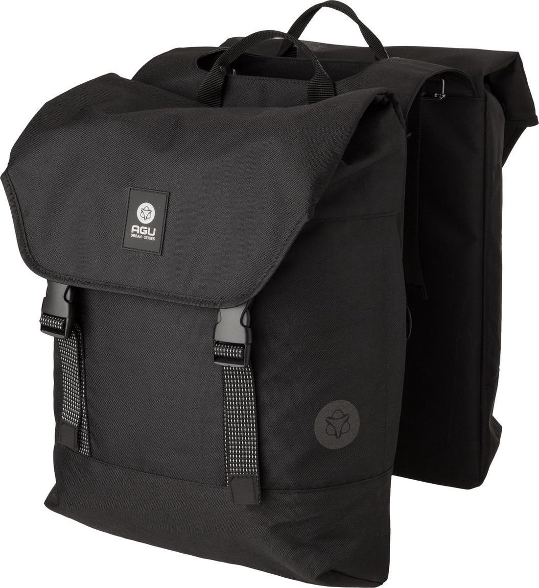 Agu Essentials DWR Urban Dubbele Fietstas. - Zwart