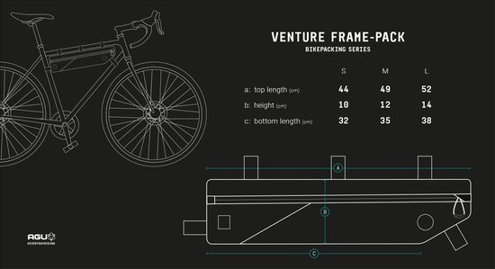 Agu Venture Frame-Pack Tube L Fietstas - Zwart