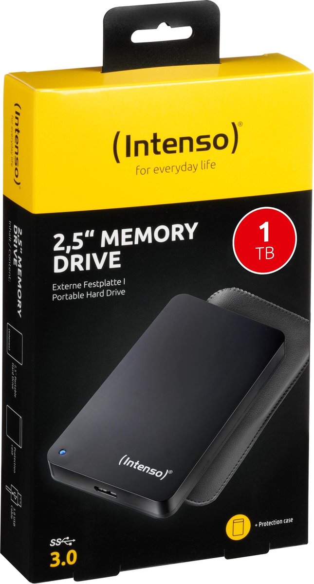 Intenso Memory Drive, 1TB externe harde schijf 1000 GB - Zwart