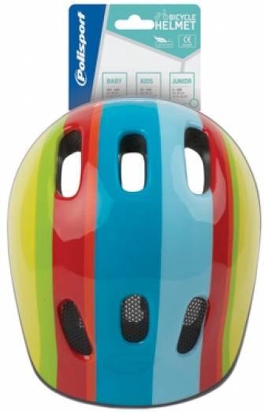 Universeel Polisport Helm Rainbow Multicolour XXS 44-48 Ass. Regenboog