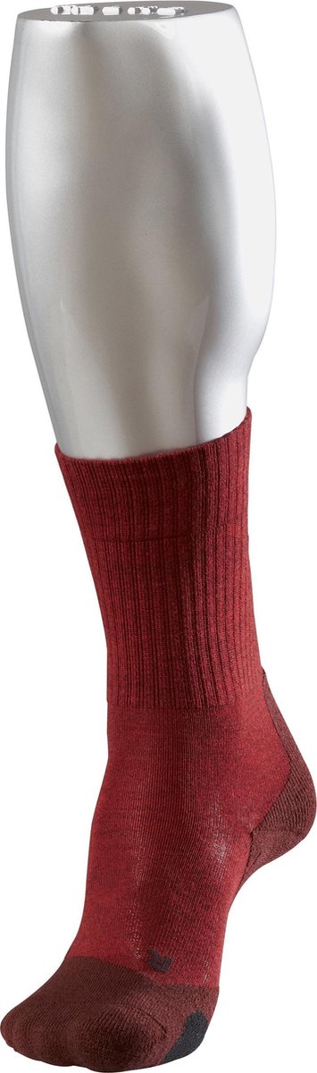 Falke TK2 Wool Sok Dames Donkerrood/Middengrijs
