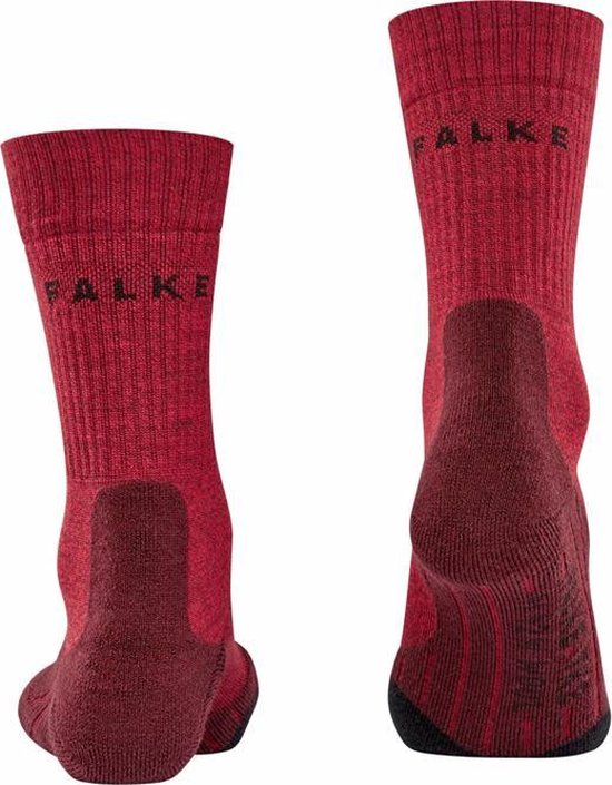 Falke TK2 Wool Sok Dames Donkerrood/Middengrijs