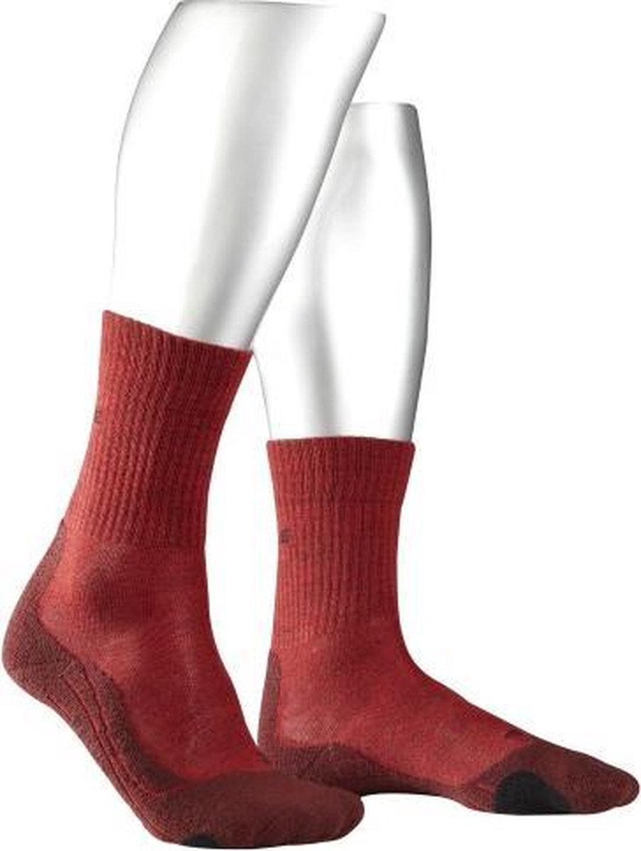 Falke TK2 Wool Sok Dames Donkerrood/Middengrijs