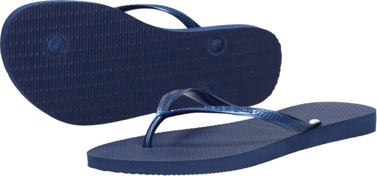 Havaianas Slippers Slim M&#233;tallic Femme by - Blauw