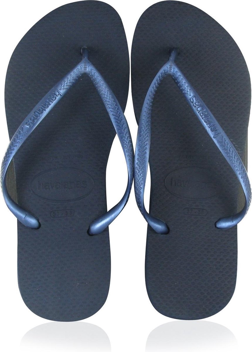 Havaianas Slippers Slim M&#233;tallic Femme by - Blauw